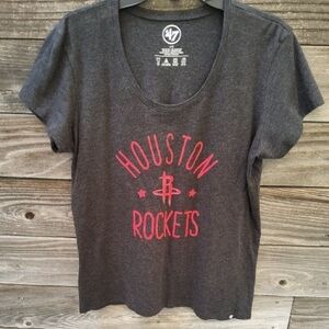 47 Women's Houston Rockets Charcoal Tee Size Large